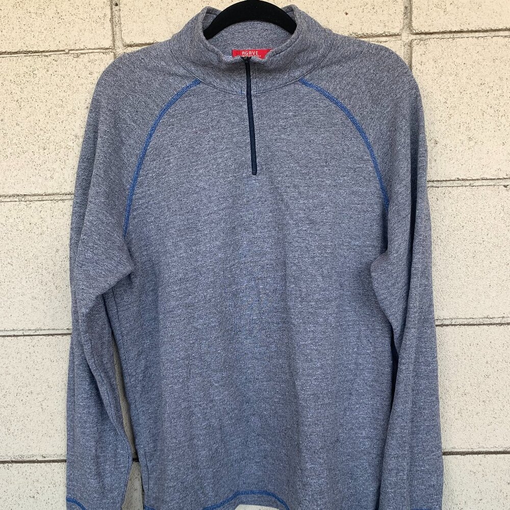 Authentic AGAVE Chilliwack 1/4 Zip Sweater Sweatshirt Gray Men's Medium